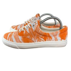Polo Ralph Lauren Orange Tie Dye Sneakers Harpoon Casual Shoes Men's Size‎ 8